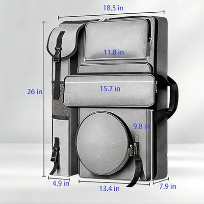 Artist Backpack for Sketching & Oil Painting, 26x18.5 Inch - color: Grey