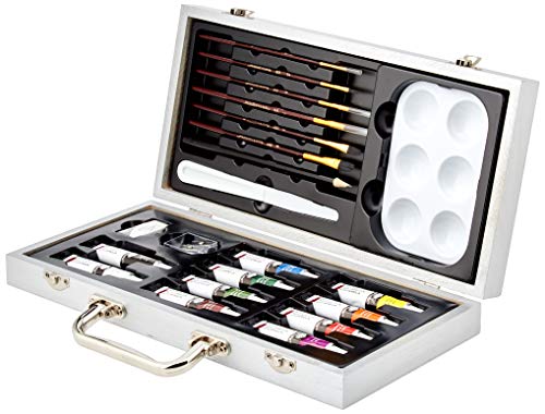 Beginner Watercolor Painting Wood Box Set - color: Watercolor (22 Piece)