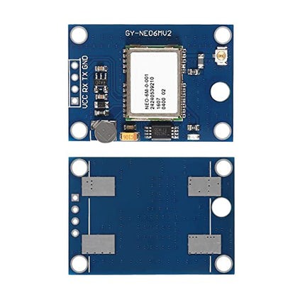 2Pcs GY-NEO6MV2 NEO-6M GPS Module with Flight Control for EEPROM MWC APM2.5 Large Antenna NEO6MV2 - color: NEO-6M