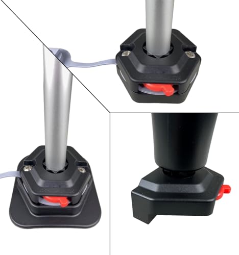Pactrade Marine Navigation Lights for Boats LED - Red/Green & White Battery Powered Nav Lights for Boats - Pole & Surface Mounts (Curved), Fixed Base, Multi-Mode Operation - 1NM Waterproof - style: Pole & Surface Mounts (Curved), Fixed Base