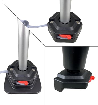 Pactrade Marine Navigation Lights for Boats LED - Red/Green & White Battery Powered Nav Lights for Boats - Pole & Surface Mounts (Curved), Fixed Base, Multi-Mode Operation - 1NM Waterproof - style: Pole & Surface Mounts (Curved), Fixed Base