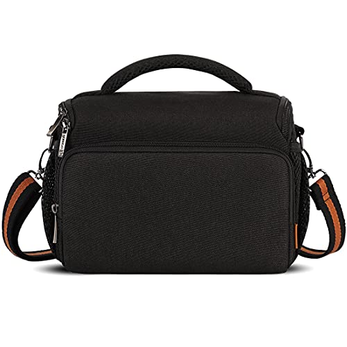DOMISO Camera Bag Case Waterproof Anti-Shock Shoulder Bag, Black - color: Black