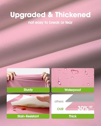 Pureegg Plastic Table Cloth Disposable 6 Pack, 84 Inch Round, Pink - color: Pink, size: 84" Round