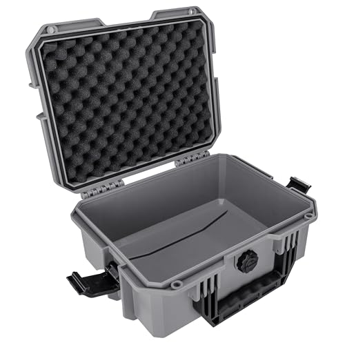 Eylar 13.8" Intact Series Compact Hard Camera Case, Lightweight and Durable Stacker Design with Foam - color: Gray