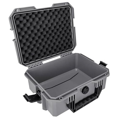 Eylar 13.8" Intact Series Compact Hard Camera Case, Lightweight and Durable Stacker Design with Foam - color: Gray