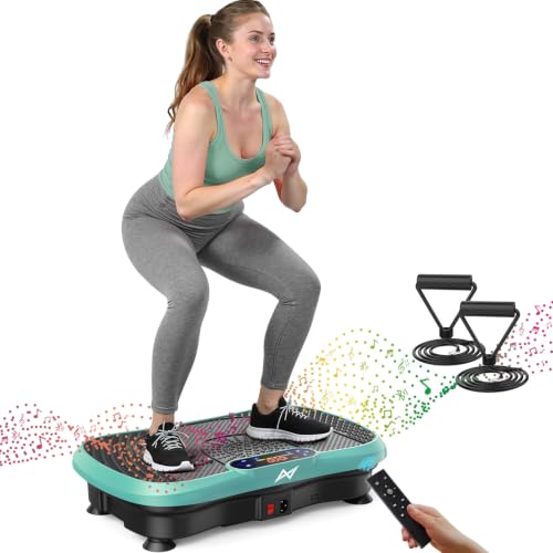 AXV Vibration Plate Exercise Machine Fitness Platform Body Vibrating Board - color: BT.PRO.GREEN