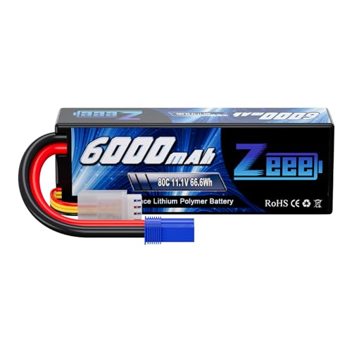 Zeee 3S Lipo Battery 6000mAh 11.1V 80C with EC5 Plug