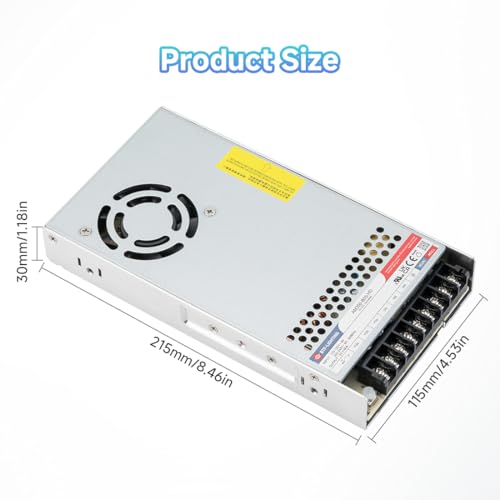 BTF-LIGHTING Power Supply DC5V 300W UL Recognized Component for LED Strip - size: 5V300W