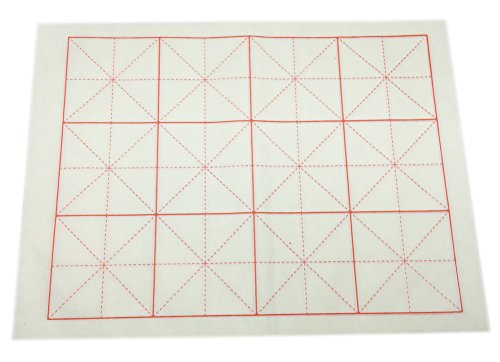 Easyou Handmade Paper with Grids for Students Beginning and Intermediate Calligraphy Practice (17.7"*13.8") 45 * 35cm 50sheets - size: Grids 45*35cm 50sheets