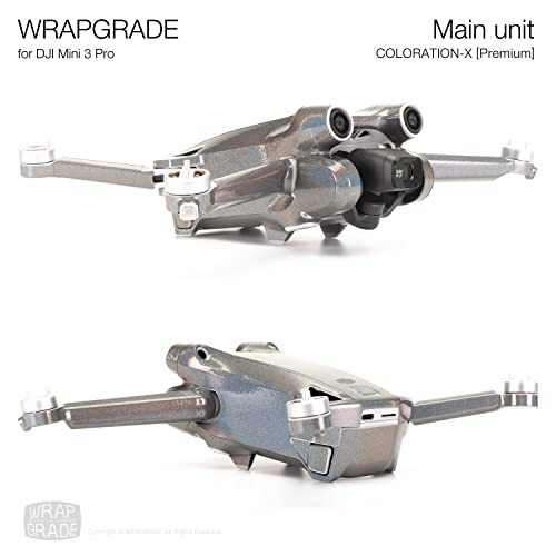 WRAPGRADE Skin Stickers compatible with DJI Mini 3 Pro | Main Unit (COLORATION-X) - color: Coloration-x