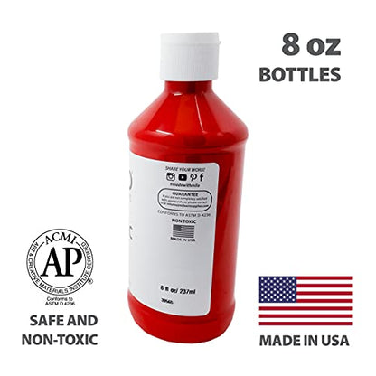 milo Acrylic Paint Set, 12 Primary Colors, 8 oz Bottles, Semi-Gloss - style: Primary Set 12 x 8 oz
