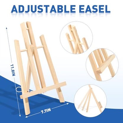 ESRICH 182PCS Acrylic Paint Set with 11.8 in Wooden Easels - style: 182PCS
