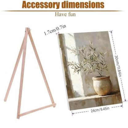WUDWL Paint by Numbers Kit for Adults Framed Canvas, with Wooden Easel - color: YH04248