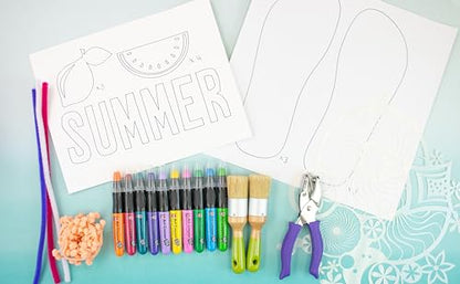 Marabu Art Crayon Shimmer Bundle – 9 Radiant Colors, Watercolor Crayons for Stunning Effects & Blended Artwork