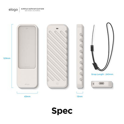 elago R3 Protective Case for Apple TV 4K Siri Remote 1st Generation - color: White