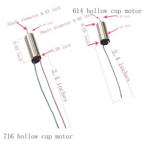 Propeller Prop 716 And 614 Hollow Cup Motors Drone Propeller For Remote Control Aircraft Helicopter Quadcopter Spare Parts 4 Unmanned Aircraft Blades And 4 Core Micro Motor Kits (716 hollow cup motor) - style: 716 hollow cup motor