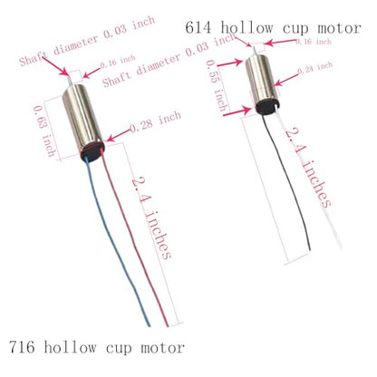 Propeller Prop 716 And 614 Hollow Cup Motors Drone Propeller For Remote Control Aircraft Helicopter Quadcopter Spare Parts 4 Unmanned Aircraft Blades And 4 Core Micro Motor Kits (716 hollow cup motor) - style: 716 hollow cup motor