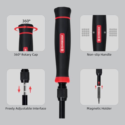SHARDEN 153 in 1 Precision Screwdriver Set for Electronic Repair Red - color: 153 in 1 Red