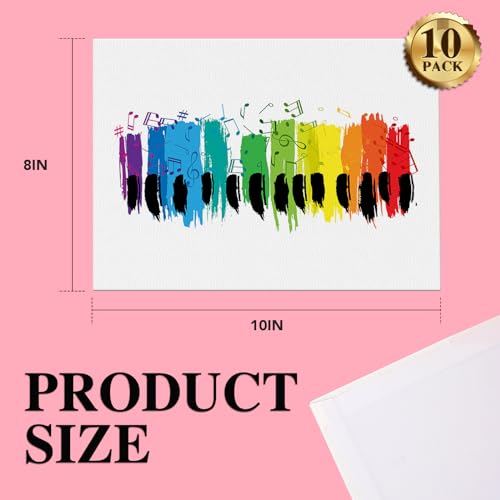 ESRICH 10 Pack 8x10 Primed Canvas Boards for Painting, Ideal for Starter - size: 8x10in-10pack