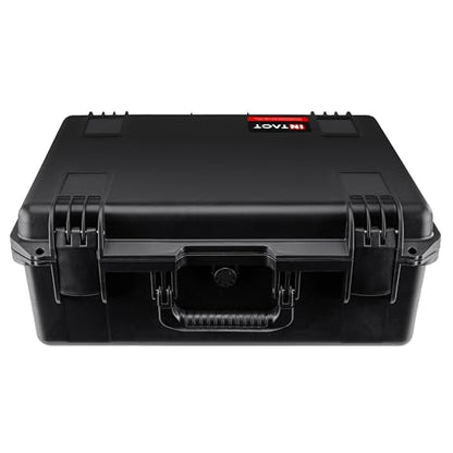Eylar 21" Intact Premium Series Large Camera Hard Case, IP67 Waterproof Dustproof Crushproof, Lockable, Customizable Pluck Foam, Protective Carrying Case for Cameras, Lenses, Drones, Gear (Black)