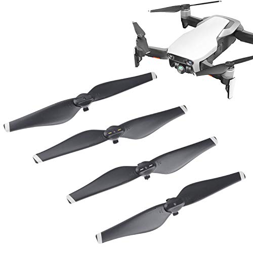 CamKix Propellers Replacement for DJI Mavic Air - 4 or 8 Blades (Black) - color: 4 Blades - 1 Set (Black)