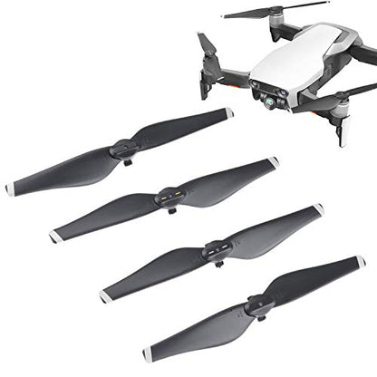 CamKix Propellers Replacement for DJI Mavic Air - 4 or 8 Blades (Black) - color: 4 Blades - 1 Set (Black)