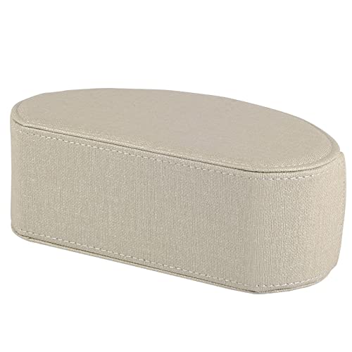 Remote Control Holder,TV Remote Caddy/Box with 5 Compartments,Bedside Table Organizer for Controller,Glasses,makeup brushes,jewelry and Media Player,Pen/Pencil Storage (Cream) - color: Cream