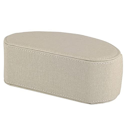 Remote Control Holder,TV Remote Caddy/Box with 5 Compartments,Bedside Table Organizer for Controller,Glasses,makeup brushes,jewelry and Media Player,Pen/Pencil Storage (Cream) - color: Cream