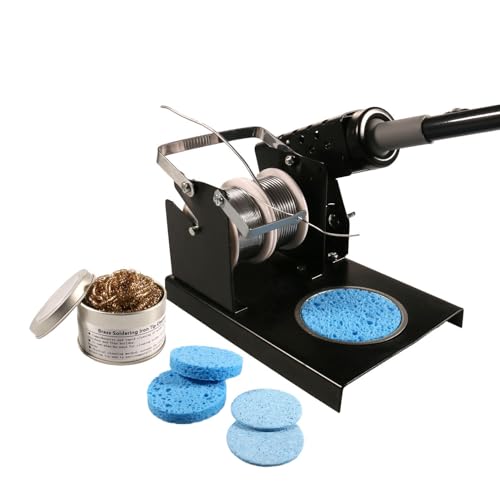 Soldering Station Heavy-duty Electric Soldering Iron and Solder Wire Integrated Stand, Equipped with Brass Wire and High-temperature Sponge Tip Cleaner - size: Multi-functional Integrated