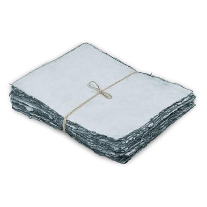 LEATHER VILLAGE Grey Deckled Edge Handmade Watercolor Paper 6x8 - color: Grey Toned, size: 8"X6"