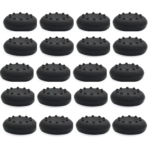 20PCS Controller Thumb Grips Caps, Anti-Slip Silicone Controller Key Cover, Joystick Replacement Cap Thumb Grip Compatible with PS3/PS4/PS5/360/ONE/Pro (Black