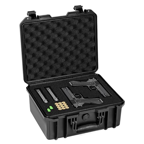 SEKKVY Gun Case for Handguns, Pistol Case Hard Shell - color: 2-Pistol Case,Black