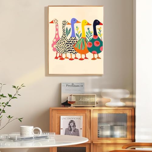 ZeeLionArt 5D DIY Diamond Art Kit, Duck Animal, 12 x 16 Inch - color: DP04491