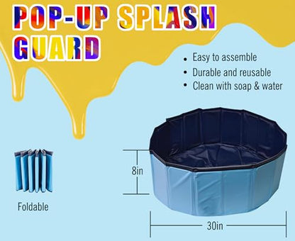 GEOCCI Acrylic Paint Pouring Splash Guard，Fluid Art tools for DIY Paint Pouring Arts and Crafts Projects