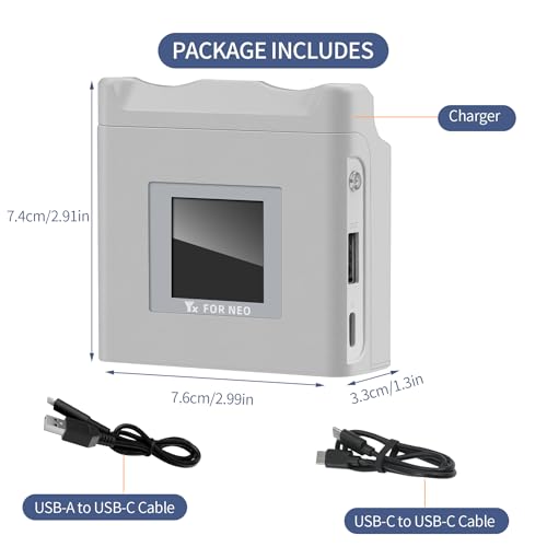 Hanatora LCD Multifunction Parallel Battery Charger for DJI Neo,Dual Two-Way Charging Hub,Fast Charge Two Batteries Drone Accessories