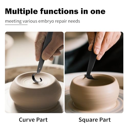 Pottery Trimming Tools for Clay and Ceramic Trim, Pottery Double Ended Trim Tool for Pottery and Clay Artists (2 Pack) - color: 2 Pack