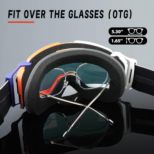 Motocross Goggles Anti-Fog Motorcycle Protective Eyewear for Men - color: Red