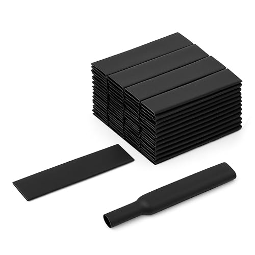 3/8" Heat Shrink Tubing, 50 pcs, 4" Long, High Voltage & Temperature Rating