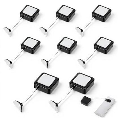 8 Pack Retractable Remote Control 6.5 Ft Remote-Control Leas with Adjustable Cable Leash Length Clasps Remote-Controls Security Lanyard Lock with mall Wrench for TV,Gaming Controller,Tablets