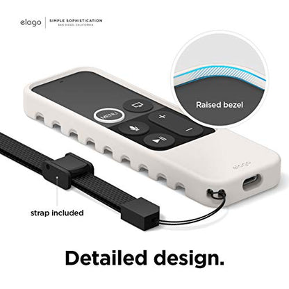 elago R3 Protective Case for Apple TV 4K Siri Remote 1st Generation - color: White