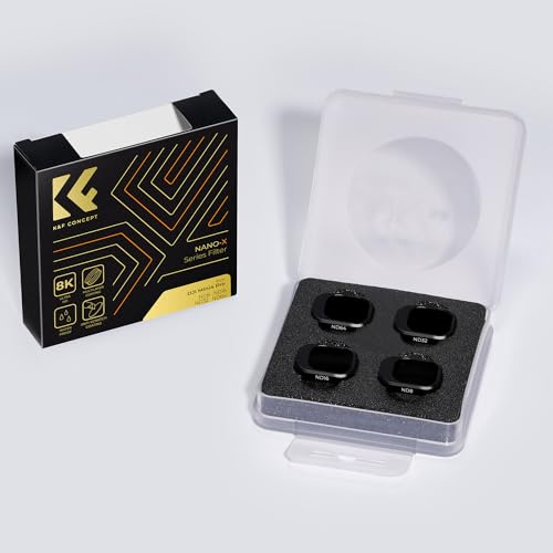 K&F CONCEPT ND Filters Kit for DJI Mini 4 Pro, 4 Pack(ND8+ND16+ND32+ND64)