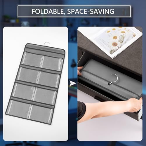 Hanging Controller Holder Classroom Headset Headphone Storage Bag Switch Game Organizer for Gaming Accessories Electronic Supplies X-box PS5 PS4 (8 Pockets)