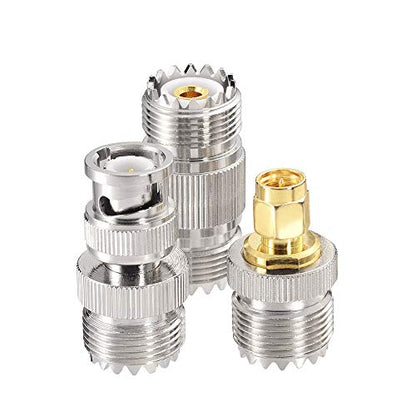 Superbat PL259 RG58 CB Coax Cable 15ft +3pcs SMA BNC PL259 SO239 Adapter - size: 16.4 ft