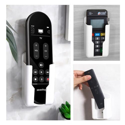 2pack Remote Control Holder,Self-Adhesive Wall Mount Phone Holder,Air Conditioner TV Remote Control Bracket,Wall-Mounted Mini Storage Box (2.67inch) - size: 2.67inch