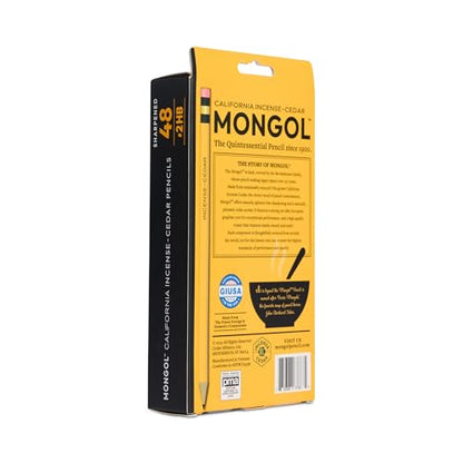 Mongol Classic Incense Cedar #2 Pencil - 48-Pack - Pre-sharpened - size: 1 Count (Pack of 48)