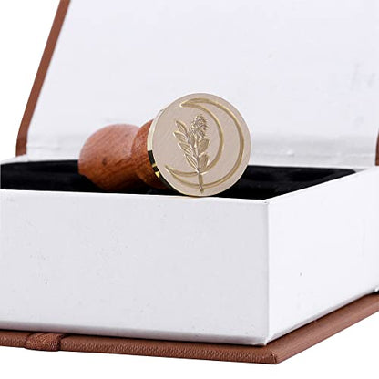 Yoption 6 Pcs Wax Seal Stamp Set, Botanical Flower Sealing Stamp Kit - color: Plant Set