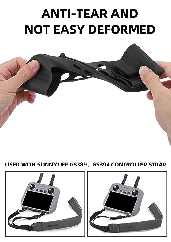 Silicone Case For DJI RC 2 Screen Remote Control, Protective Silicone Cover Case/With Sun Hood Drone Remote Control Accessories (Black) - color: Black