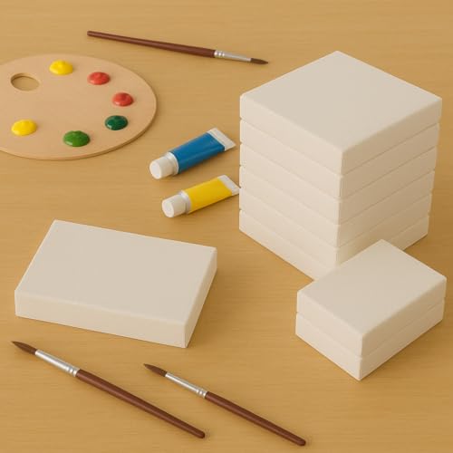 LWR CRAFTS Mini Stretched Canvas 3" X 5" Pack of 6 - size: 3"x5"x6