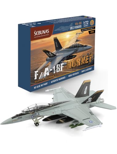 1:72 Scale F-18 Jolly Rogers Fighter Jet Quick Assembly Model Kit - color: 5.f-18