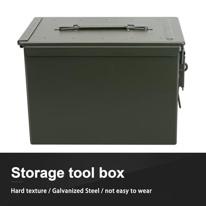 Ammo Can & Ammo Case, Fireproof & Waterproof Metal Storage Box - Perfect for Ammo, Lithium Batteries & RC Car Batteries (Without Lock, Black-13 * 7.2 * 9") - color: Black-13×7.2×9", style: Without Lock